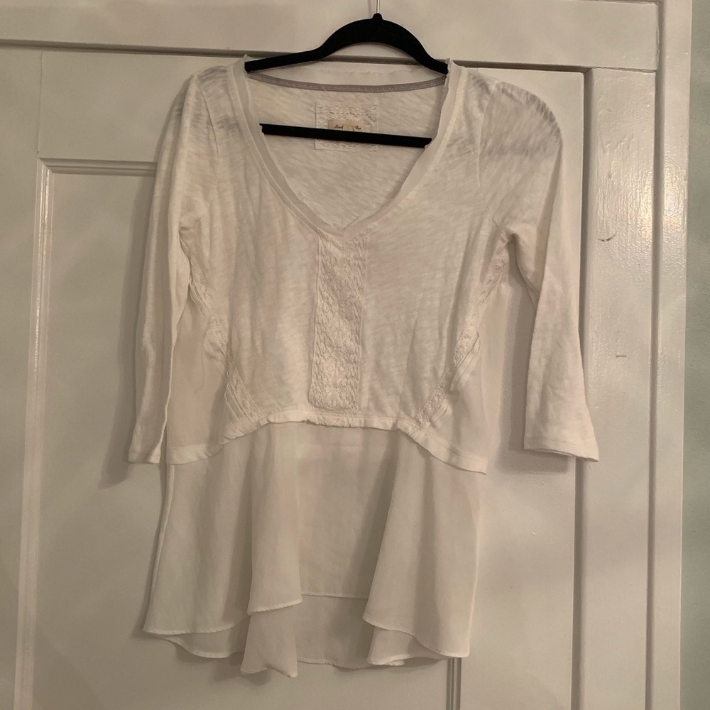 White top from Anthropologie